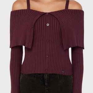 Killstar dusk empress knit top in purple size XXL NWT